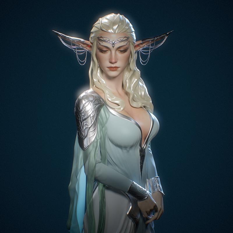 精灵主题3D打印收藏模型|Elf – TC Random Collectibles – 3D Print Model STL