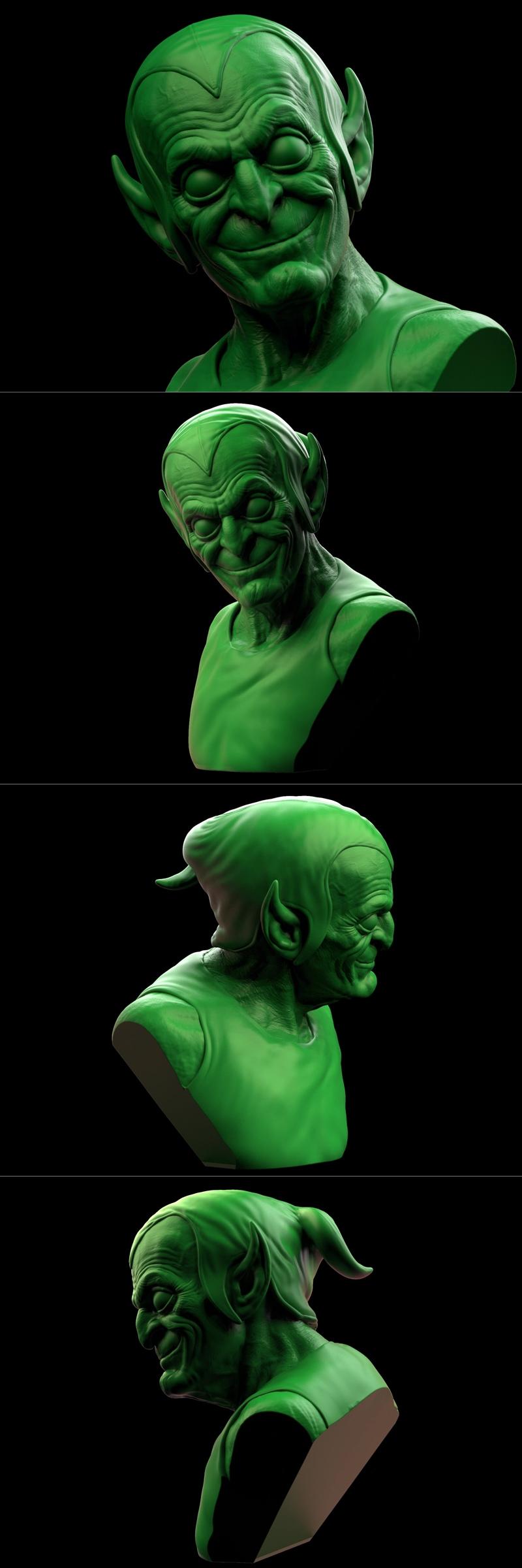 绿恶魔 - 3D打印模型|Green Goblin – 3D Print Model STL
