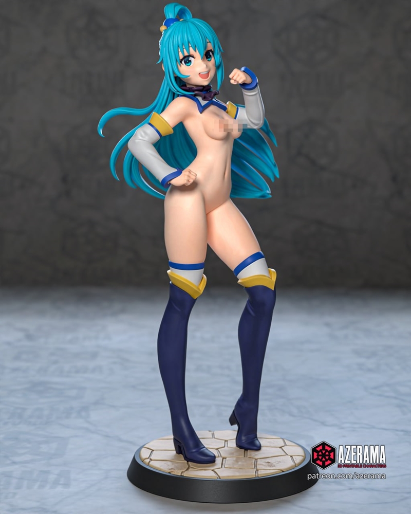 Azerama 3D打印模型：Aqua角色立体模型|Azerama – Aqua – 3D Print Model STL
