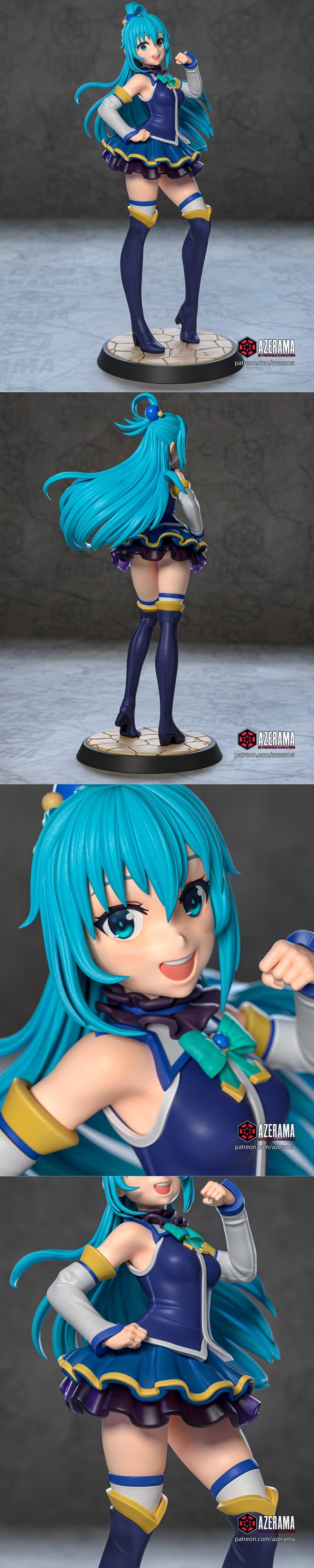 Azerama 3D打印模型：Aqua角色立体模型|Azerama – Aqua – 3D Print Model STL