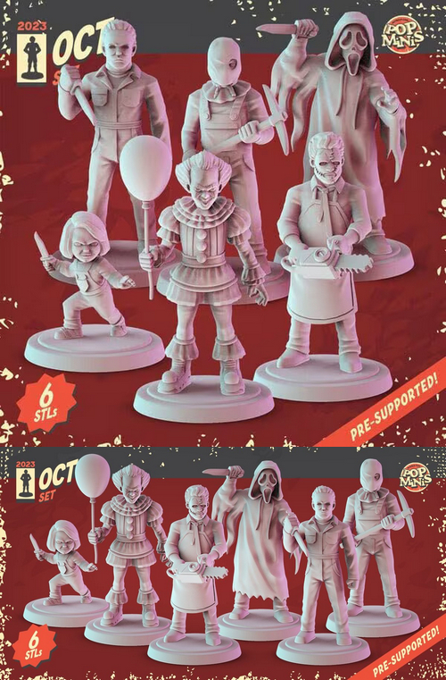 Pop Minis十月2023款——3D打印动漫游戏角色模型|Pop Minis October 2023 – 3D Print Model