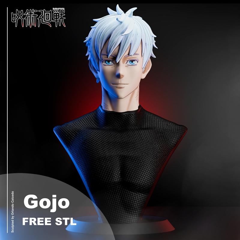 Gojo 3D打印模型|Gojo Bust – 3D Print Model STL