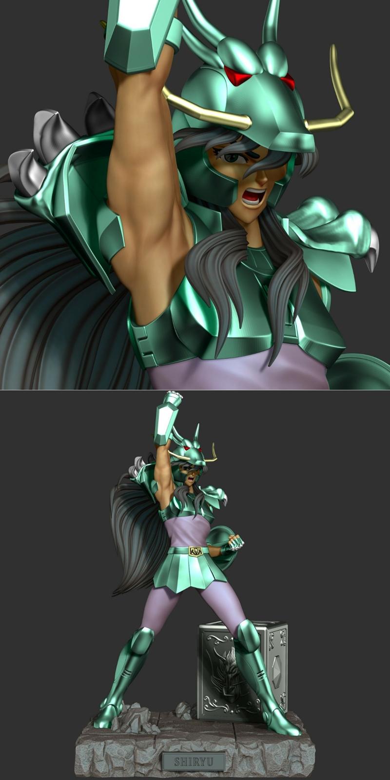 圣斗士星矢 - 沙利文 - 3D打印模型|Saint Seiya – Shiryu – 3D Print Model STL