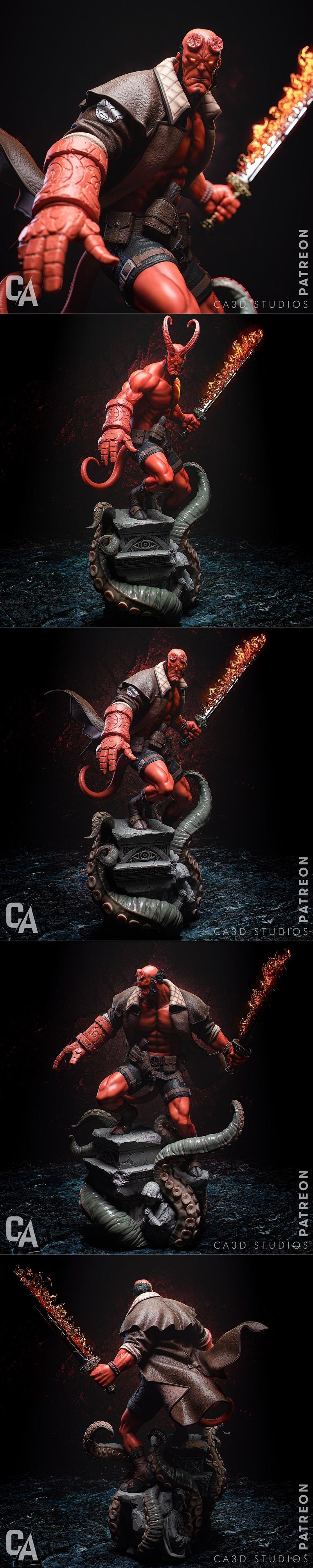 Ca 3d Studios - 地狱boy - 3D打印模型|Ca 3d Studios – Hellboy – 3D Print Model STL
