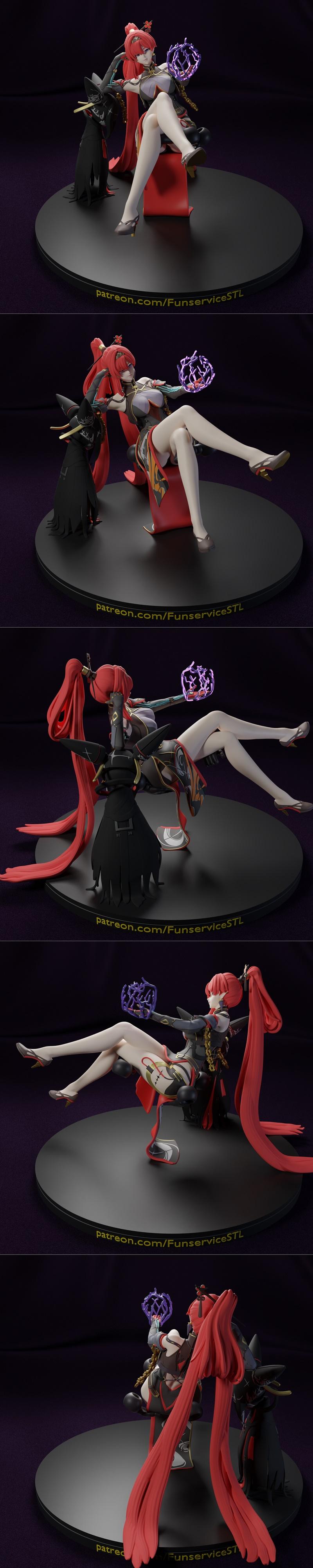 Yinlin - 3D打印模型 - 动漫游戏角色造型|Yinlin – 3D Print Model STL