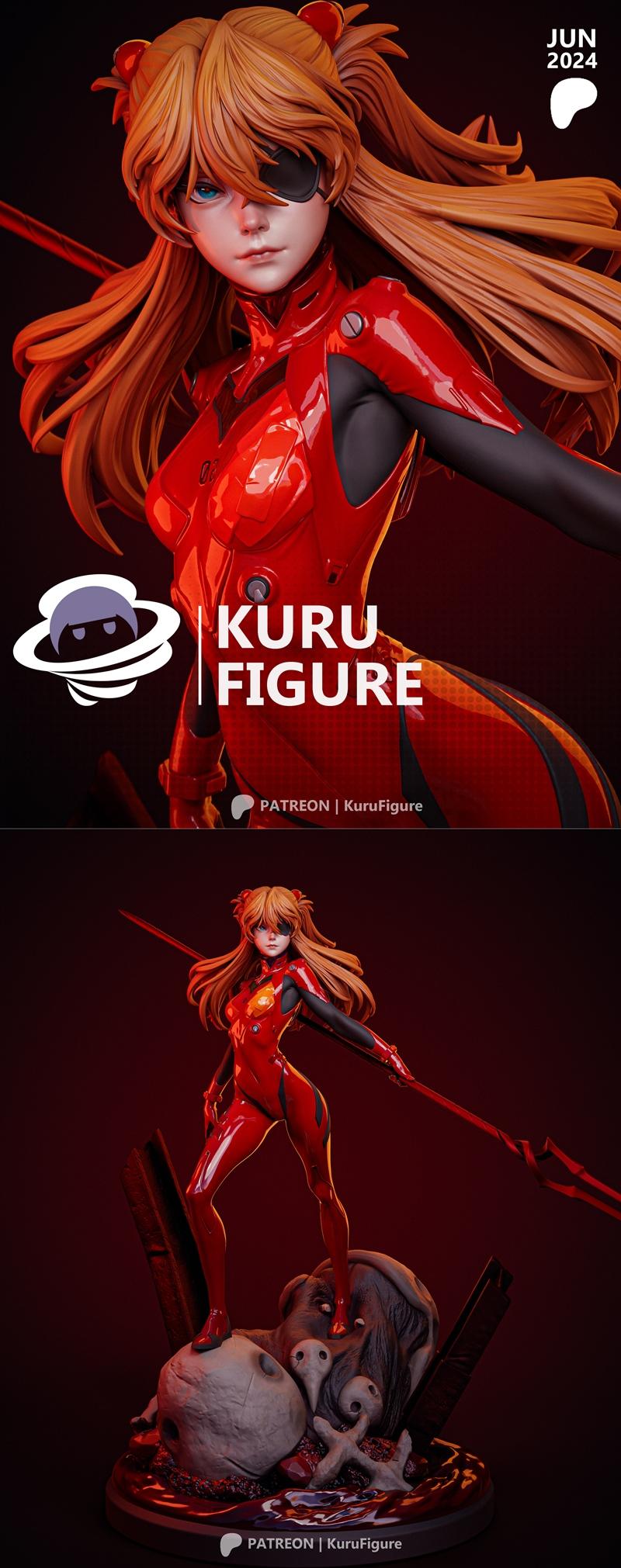 Kuru作品 Asuka 3D打印模型|Kuru Figure – Asuka – 3D Print Model STL