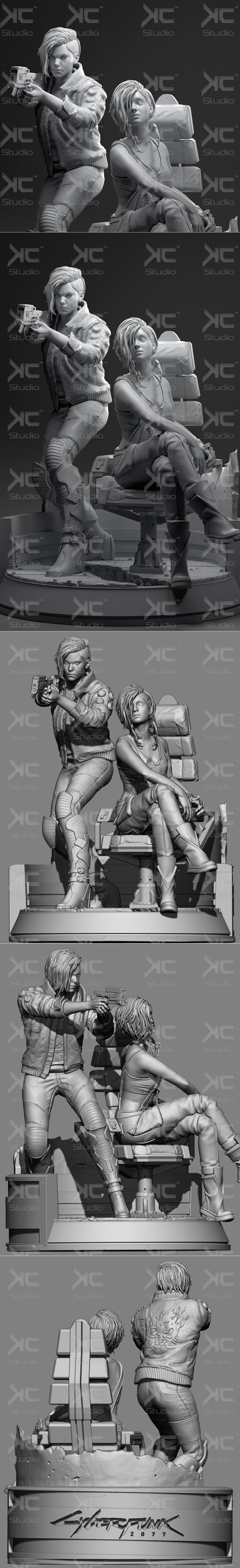 赛博朋克2077 - 3D打印模型 - STL文件|Cyberpunk 2077 – FanArt – 3D Print Model STL