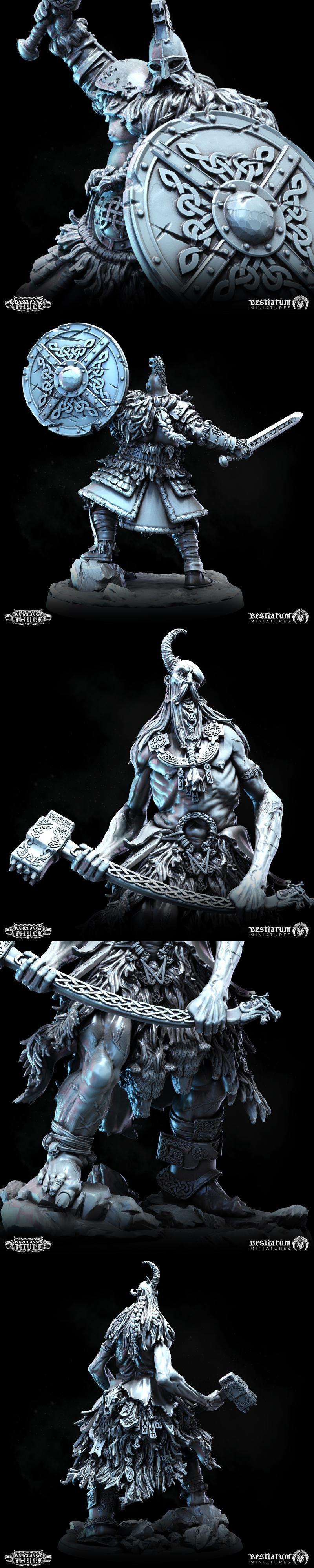 北欧战团3D打印模型套装|Bestiarum Miniatures – Warclans of Thule Part 1 June 2024 – 3D Print Model STL