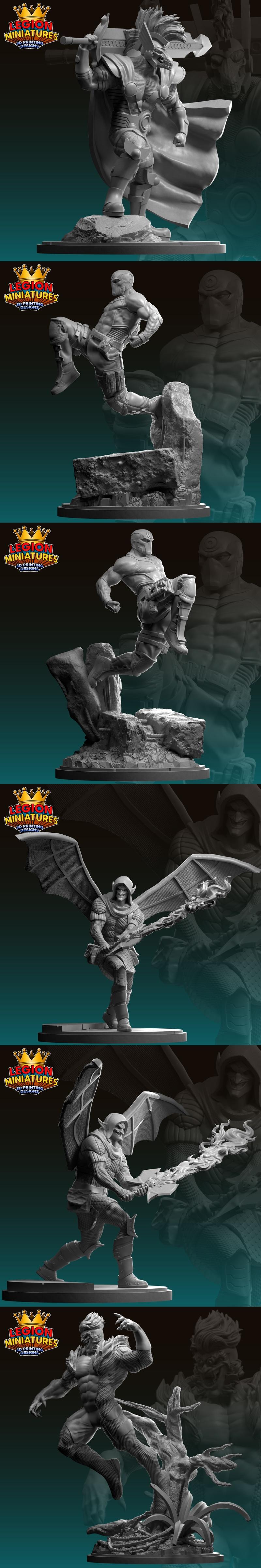 漫威6月2024款3D打印迷你模型|Legion Miniatures – Marvel June 2024 – 3D Print Model STL