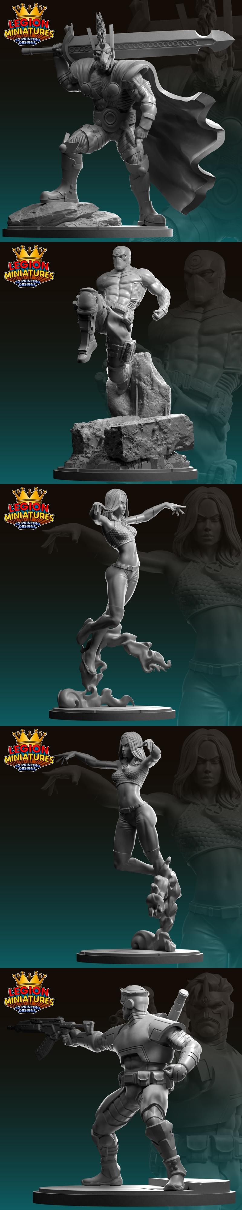 漫威6月2024款3D打印迷你模型|Legion Miniatures – Marvel June 2024 – 3D Print Model STL