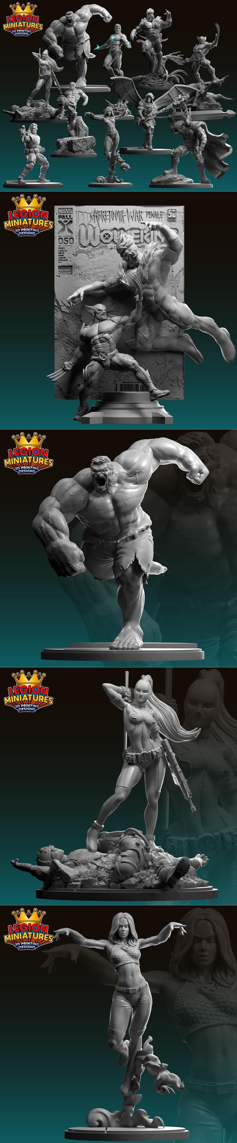 漫威6月2024款3D打印迷你模型|Legion Miniatures – Marvel June 2024 – 3D Print Model STL