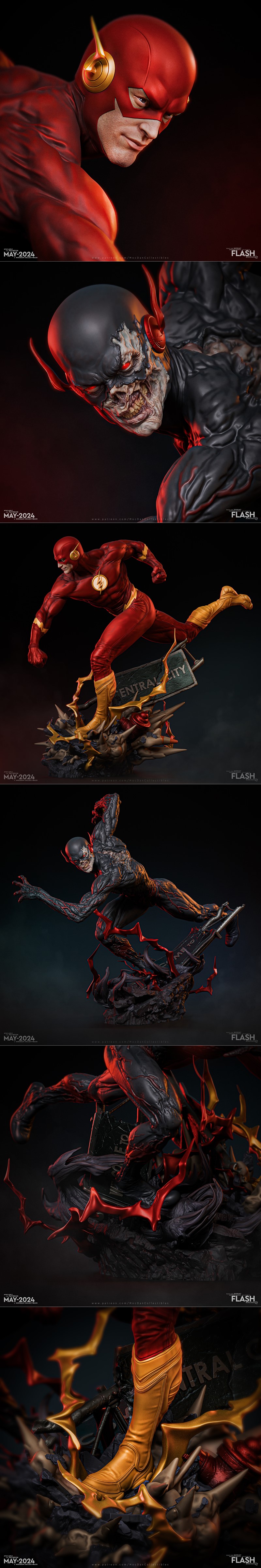 MocDan收藏品：闪速侠 vs 黑闪速侠 - DC漫画3D打印模型|MocDan Collectibles – Flash vs BlackFlash – DC Comics – 3D Print Model STL