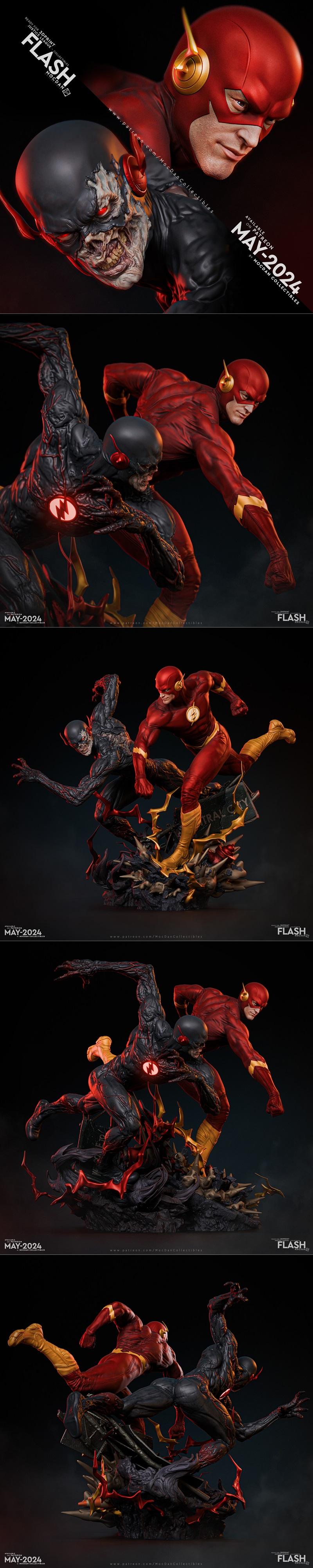 MocDan收藏品：闪速侠 vs 黑闪速侠 - DC漫画3D打印模型|MocDan Collectibles – Flash vs BlackFlash – DC Comics – 3D Print Model STL