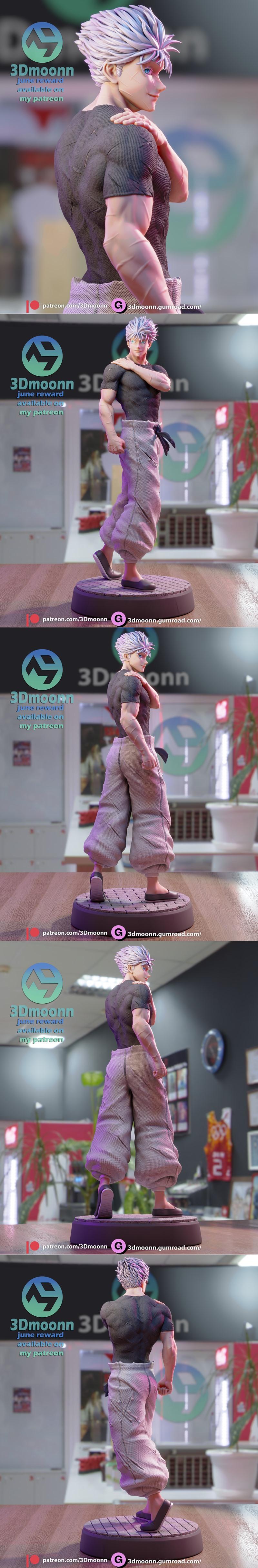 3D打印模型：Gojo 3D打印人形模型|3Dmoonn – Gojo – 3D Print Model STL