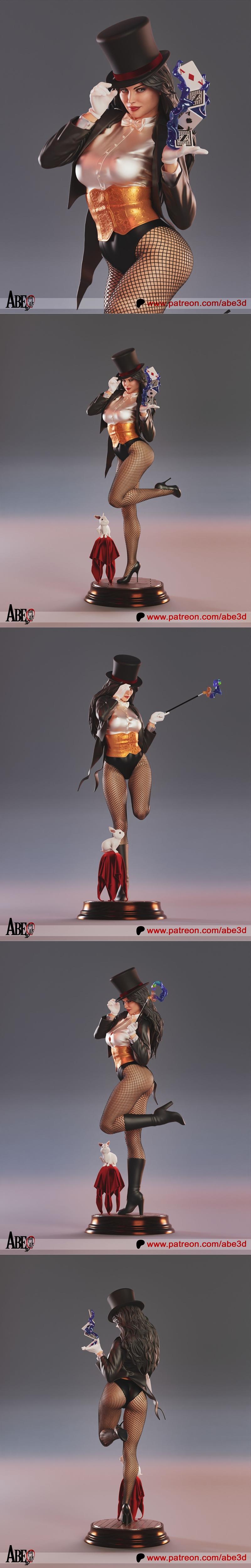 Abe3D - Zatanna - 泽塔纳3D打印模型|Abe3D – Zatanna – 3D Print Model STL