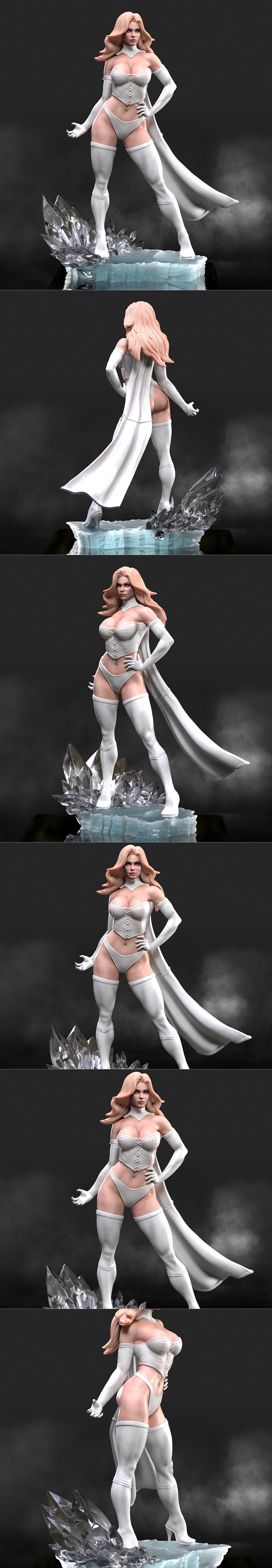Abe3D - 伊芙琳·弗罗斯特 - 3D打印模型|Abe3D – Emma Frost – 3D Print Model STL