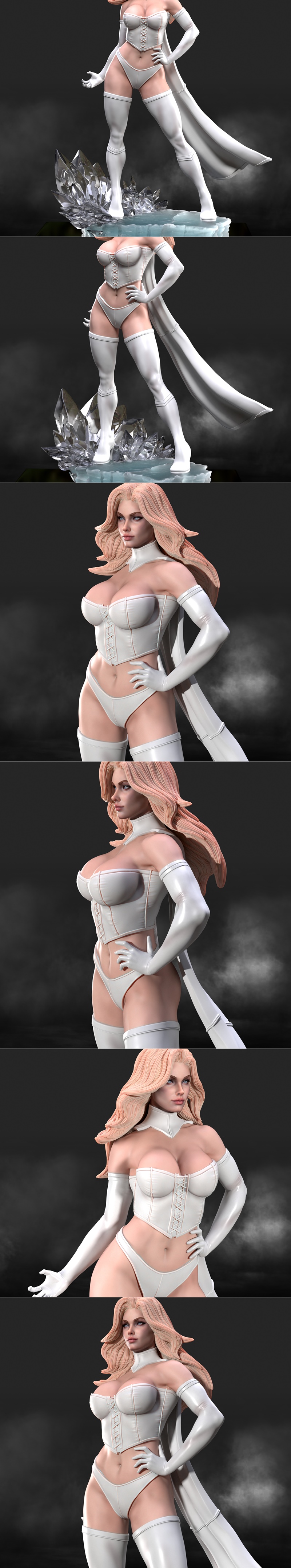 Abe3D - 伊芙琳·弗罗斯特 - 3D打印模型|Abe3D – Emma Frost – 3D Print Model STL