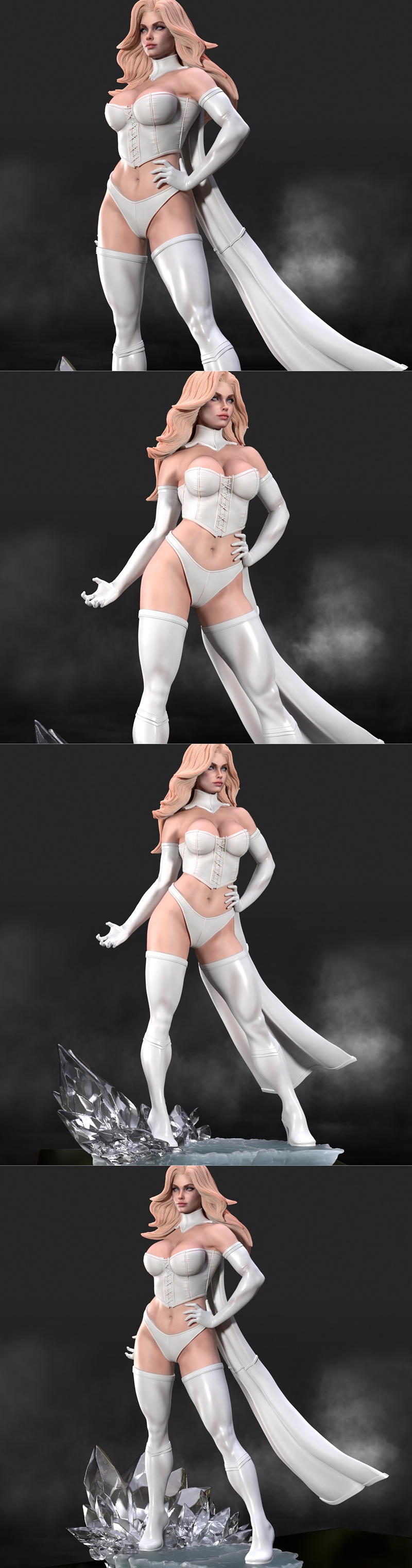 Abe3D - 伊芙琳·弗罗斯特 - 3D打印模型|Abe3D – Emma Frost – 3D Print Model STL