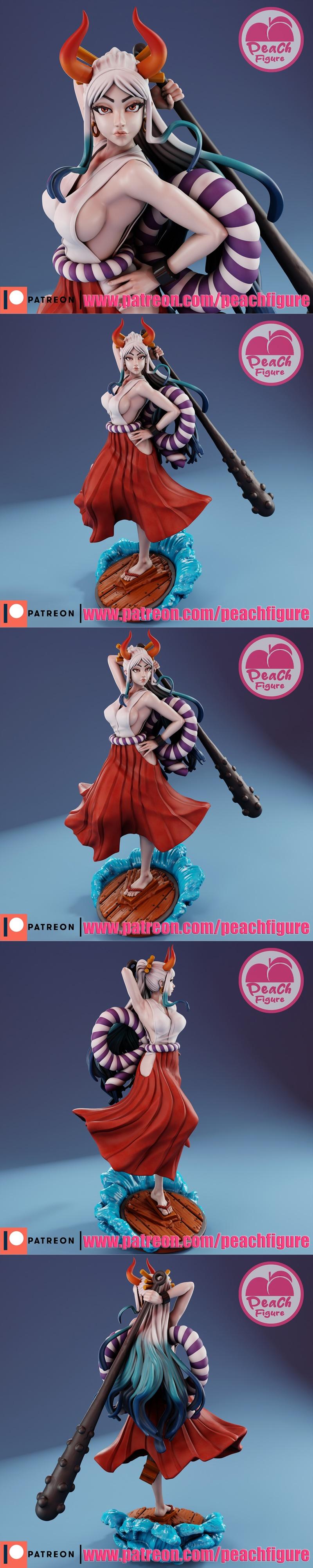 桃形设计 - 龙珠 - 桃子人 3D打印模型|Peach Figure – Yamato One Piece – 3D Print Model STL