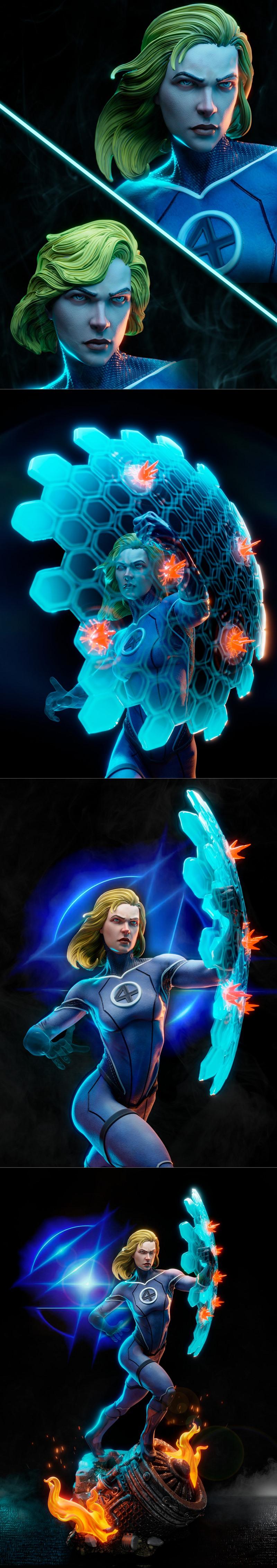 隐形女侠 3D打印模型|Invisible Woman – 3D Print Model STL