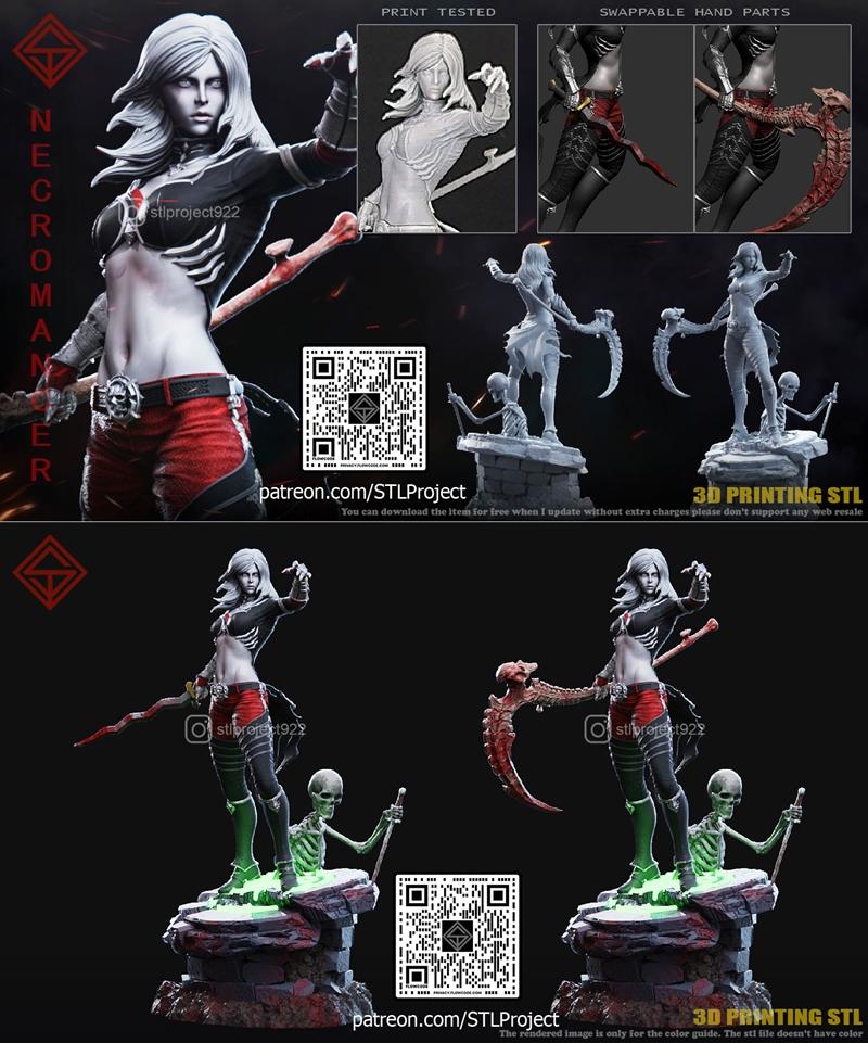 STL项目 - 死灵法师 - 3D打印模型|STL Project – Necromancer – 3D Print Model STL