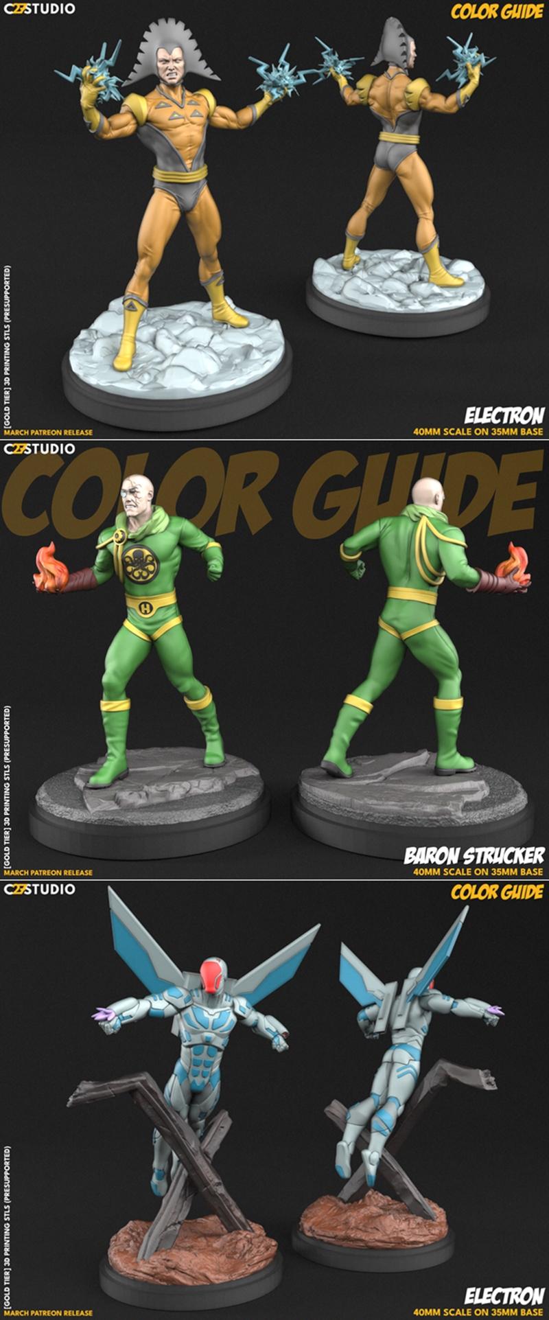 C27 - 机械战神与斯特拉克的3D打印模型|C27 – Electron and Baron Strucker and MachX – 3D Print Model STL
