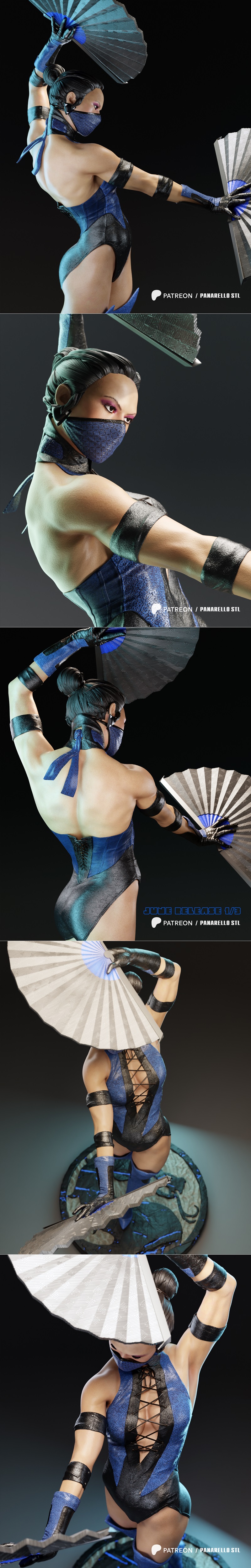 Panarello出品的Kitana 3D打印模型|Panarello – Kitana – 3D Print Model STL