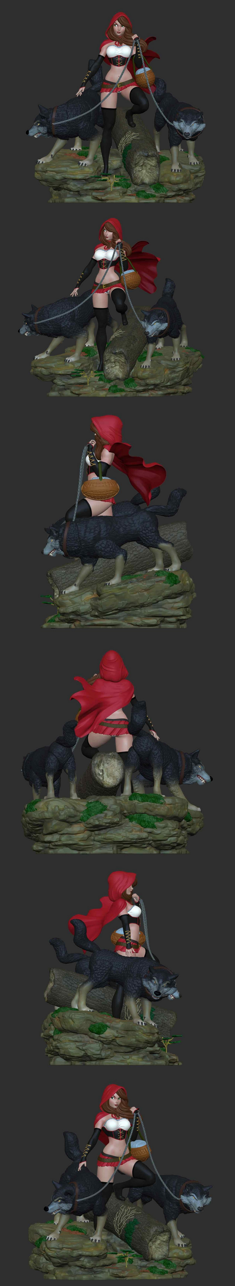 小红帽3D打印模型|Little Red Riding Hood – 3D Print Model