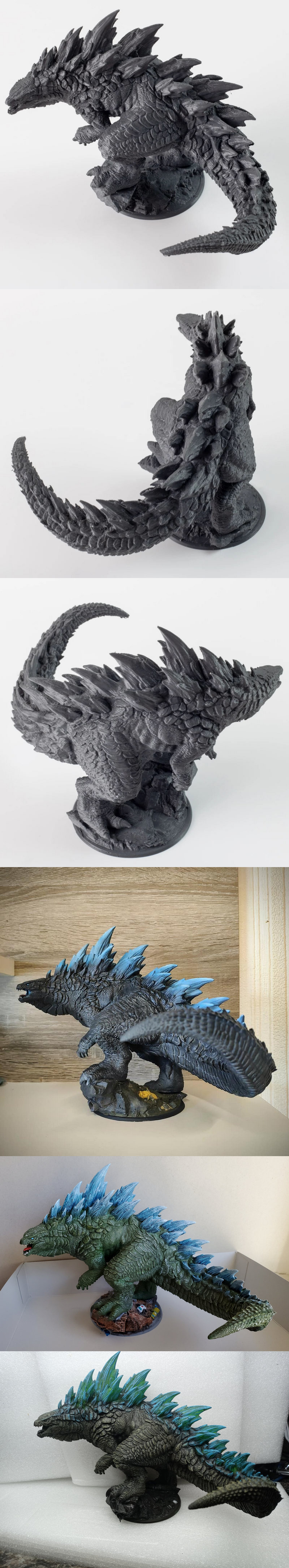 哥斯拉 3D打印模型|Godzilla – Gojira – Kaiju Lizard King – 3D Print Model