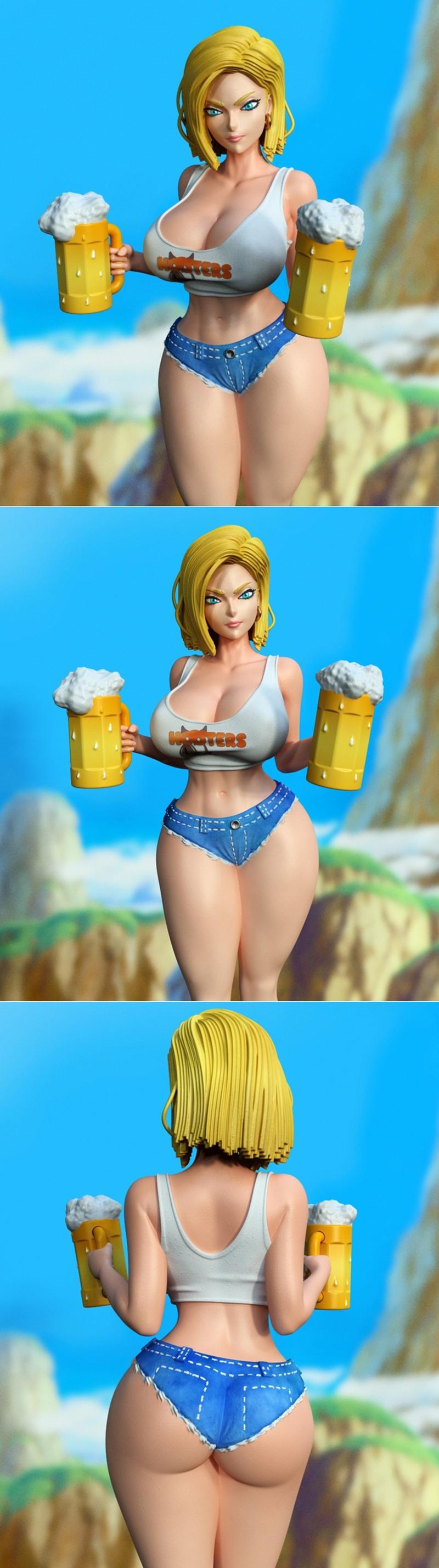独家 - 《龙珠》Android 18 3D打印模型 STL|Exclusive – Android 18 – 3D Print Model STL