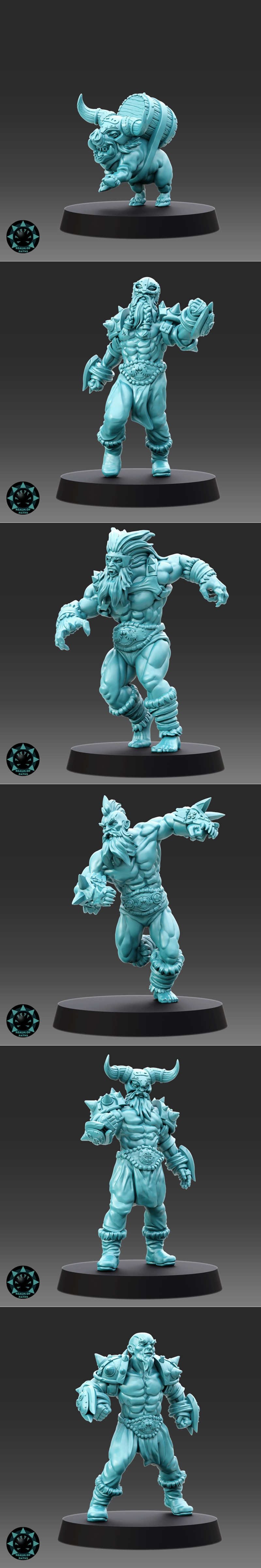 北欧战神·暴怒龙卡·3D打印模型|Realm of Paths – Norsemen – Brutal Drakkar – Fantasy Football – 3D Print Model STL