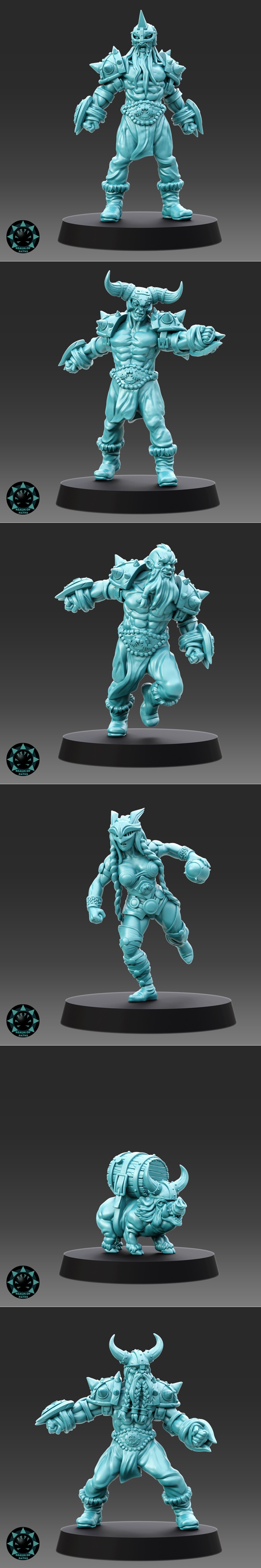 北欧战神·暴怒龙卡·3D打印模型|Realm of Paths – Norsemen – Brutal Drakkar – Fantasy Football – 3D Print Model STL