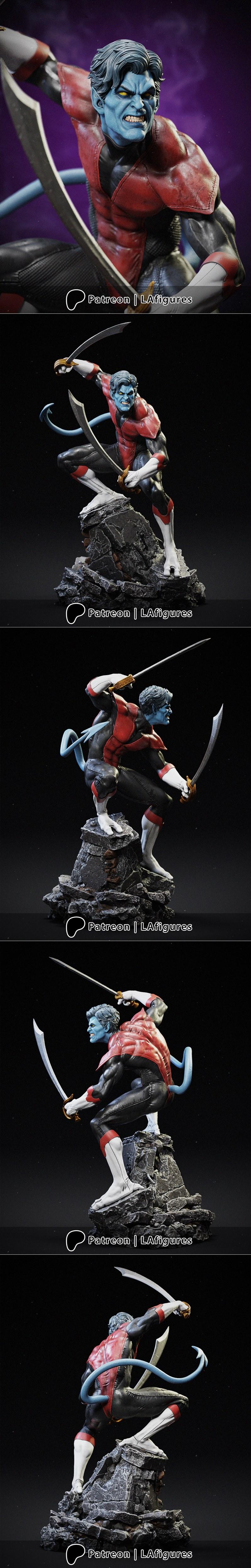 L.A. Figures – Nightcrawler – X-Men – 3D Print Model STL