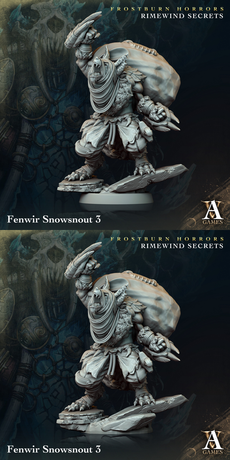 Fenwir雪鼻兽3 3D打印模型|Fenwir Snowsnout 3 – 3D Print Model