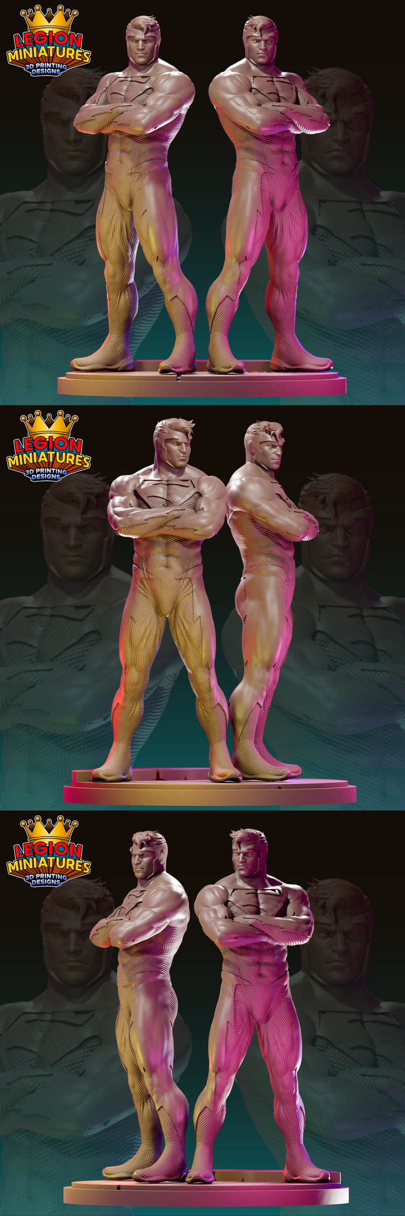 乐高迷你模型 - 超人 - 3D打印版|Legion Miniatures – Superman – 3D Print Model