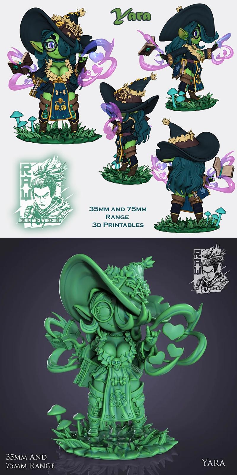 ronin艺术工坊 - 杨雅 - 3D打印模型|Ronin Arts Workshop – Yara – 3D Print Model STL