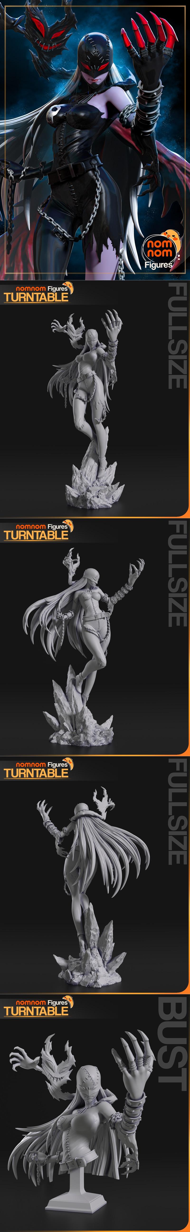 Nomnom figures Lady Devimon 3D打印模型|Nomnom Figures – Lady Devimon – 3D Print Model STL