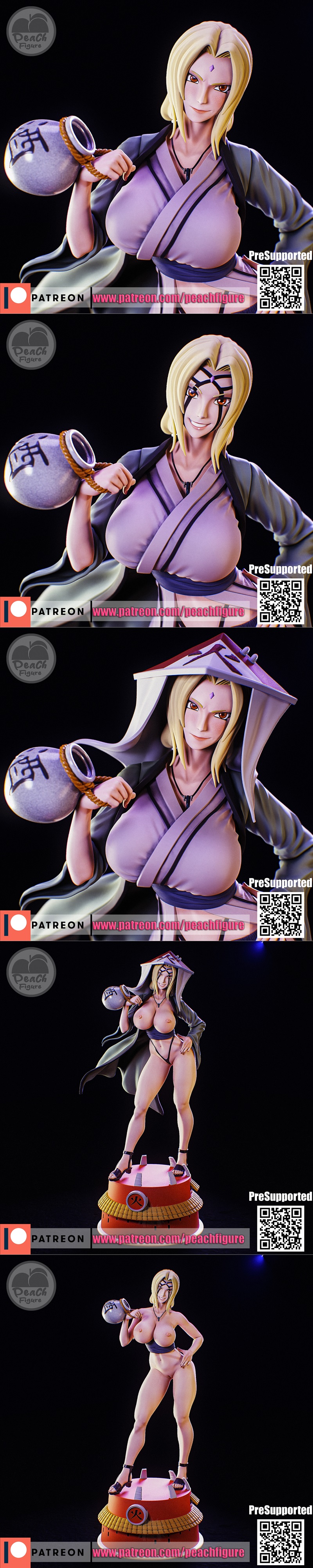 桃皮造型 - 虞书欣 - 3D打印模型|Peach Figure – Tsunade – 3D Print Model STL