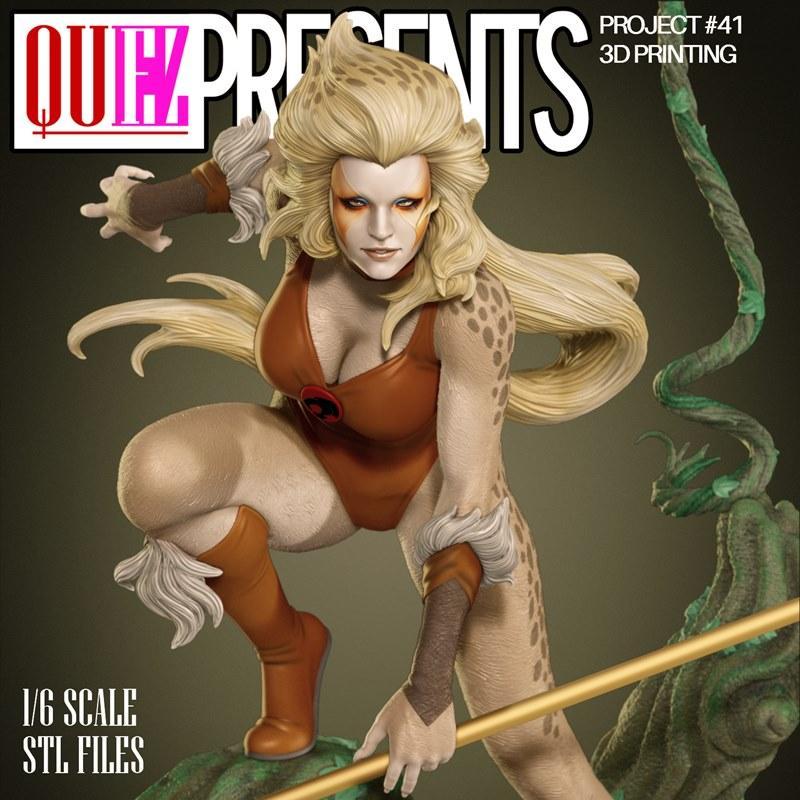 弗朗西斯·奎兹 3D打印模型 铁甲猫|Francis Quez – Cheetara – 3D Print Model STL