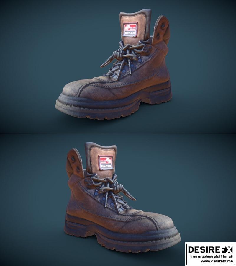 3D打印模型：棕色靴子|Brown Boot – 3D Print Model STL