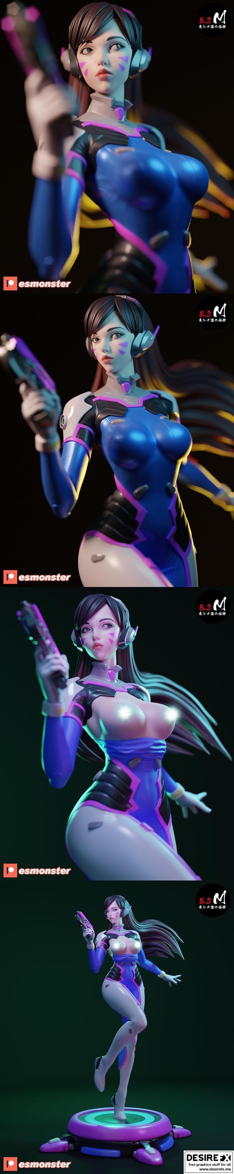 D.VA 3D打印模型|E.S Monster – D.VA – 3D Print Model STL
