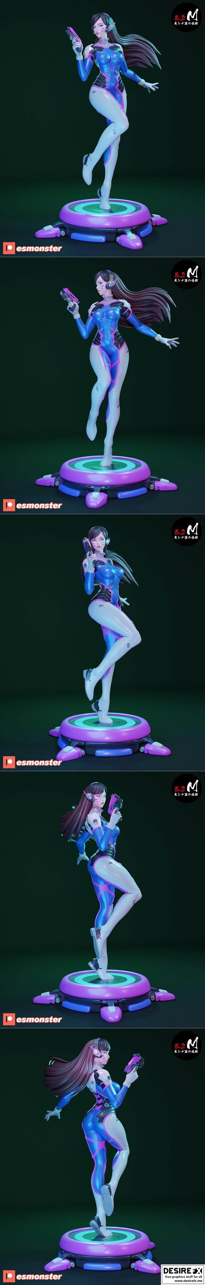 D.VA 3D打印模型|E.S Monster – D.VA – 3D Print Model STL