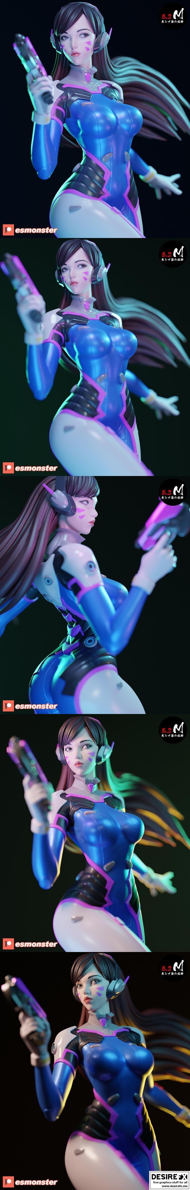 D.VA 3D打印模型|E.S Monster – D.VA – 3D Print Model STL