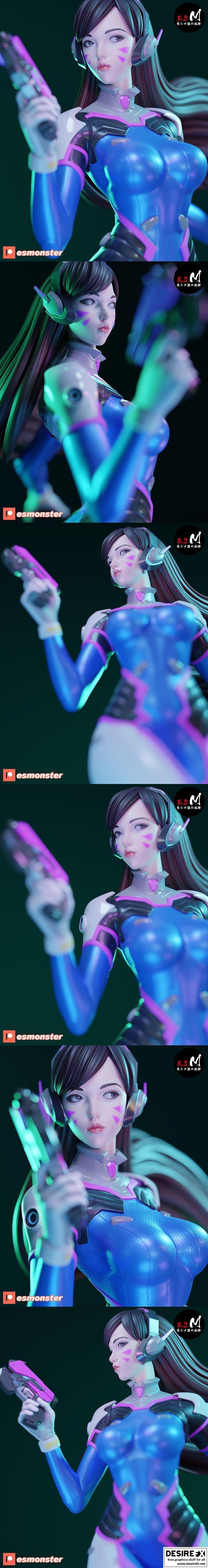 D.VA 3D打印模型|E.S Monster – D.VA – 3D Print Model STL