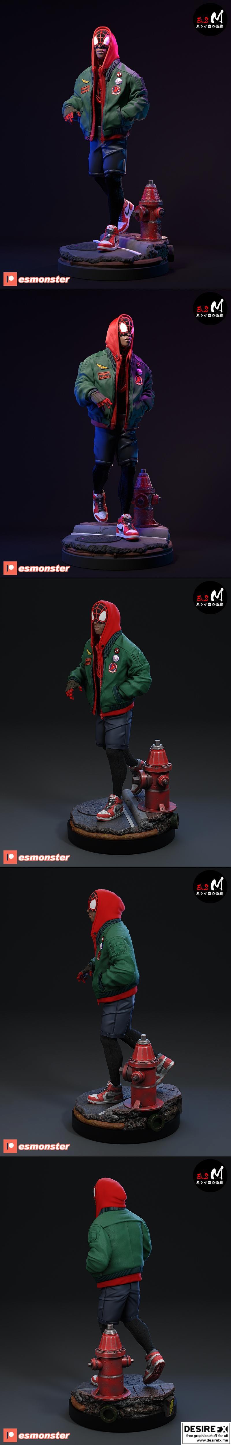E.S.怪物 - 米尔斯·莫雷尔斯 - 3D打印模型|E.S Monster – Miles Morales – 3D Print Model STL