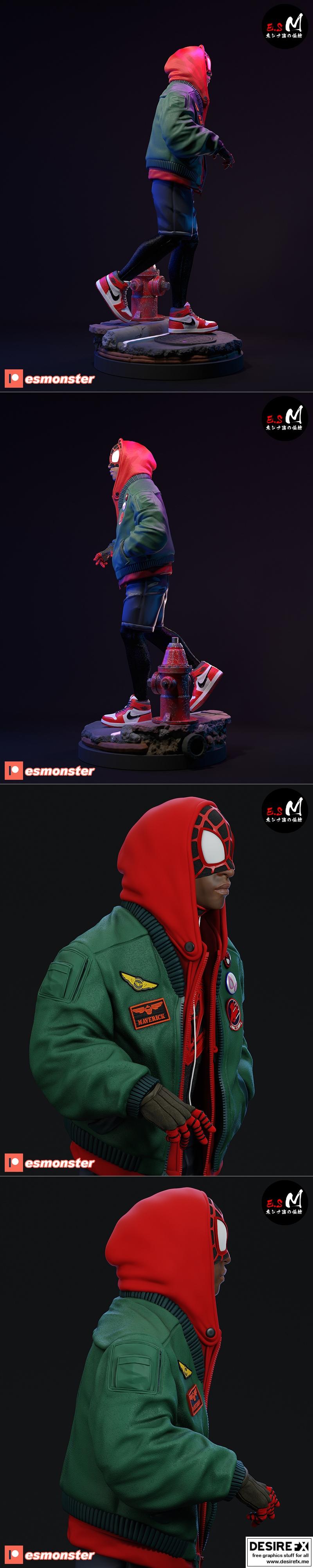 E.S.怪物 - 米尔斯·莫雷尔斯 - 3D打印模型|E.S Monster – Miles Morales – 3D Print Model STL