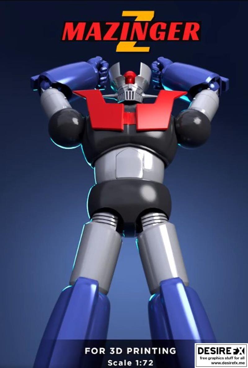 马扎克Z 3D打印模型|Mazinger Z – 3D Print Model STL