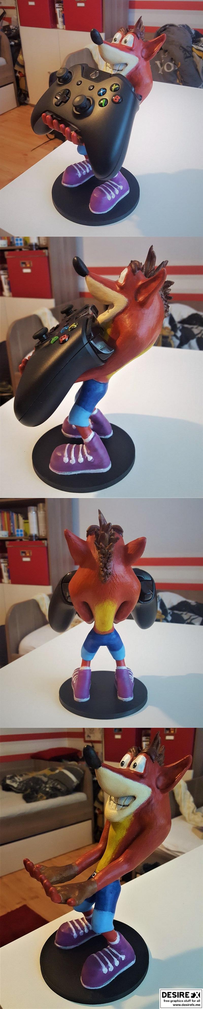 Crash Bandicoot 3D打印模型|Crash Bandicoot – Controller Stand – 3D Print Model