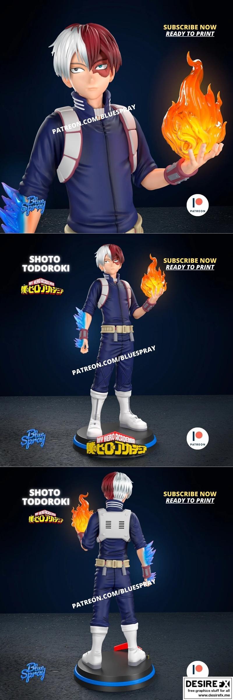 蓝色喷雾 - 神无毗桥 - 3D打印模型|Blue Spray – Shoto Todoroki – 3D Print Model STL