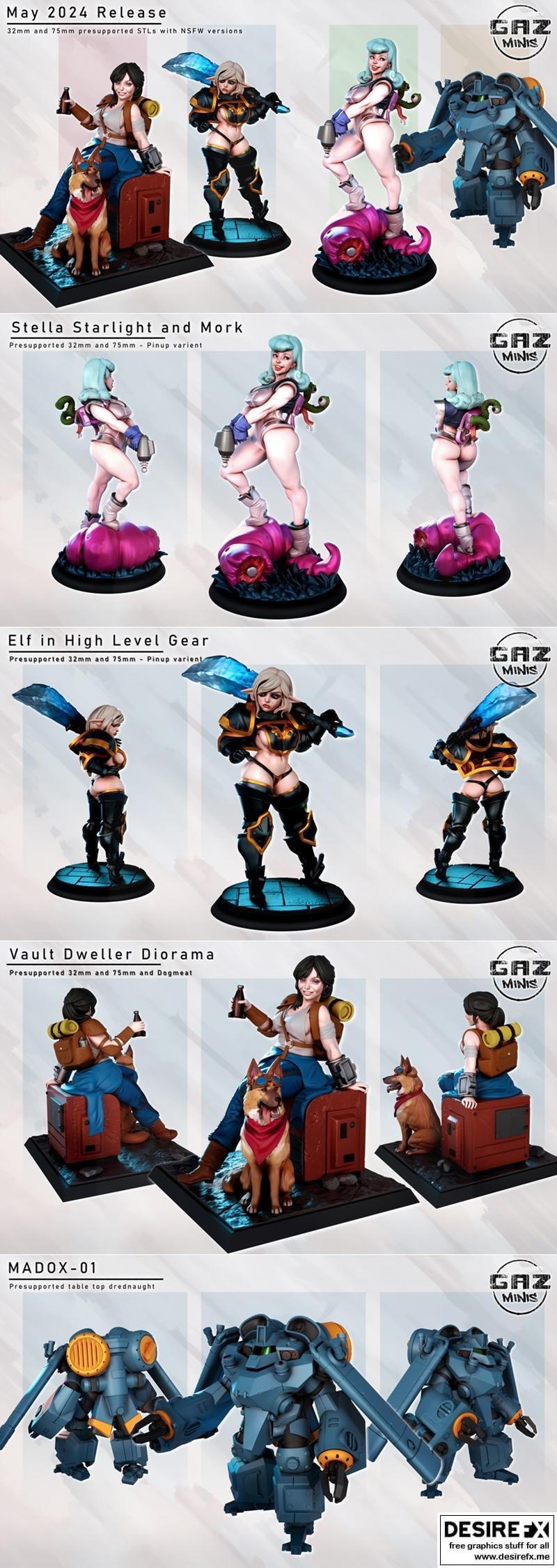 GAZ迷你模型：2024年五月 3D打印可打印模型|GAZ Minis – May 2024 – 3D Print Model STL